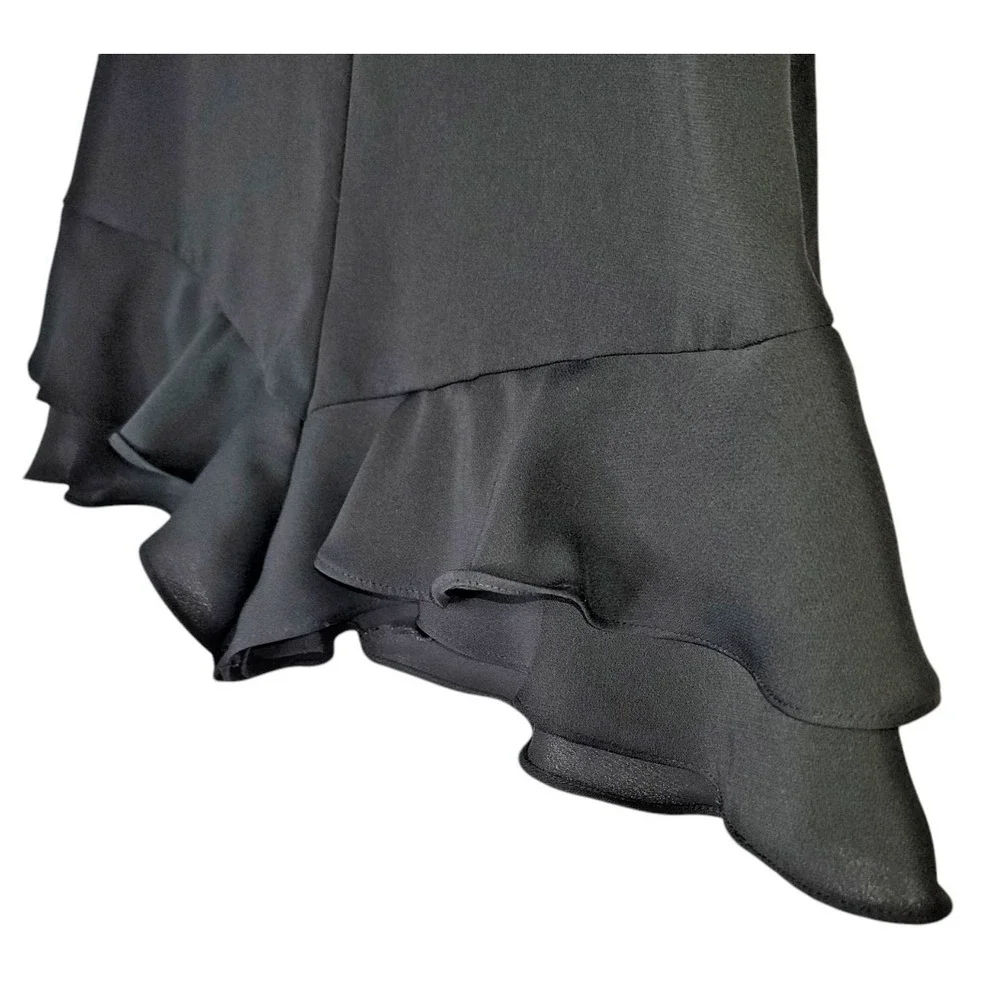ZARA Women's Black RUFFLED SKORT Polyester Mini Waist‎ 28